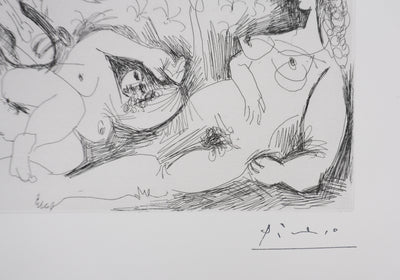 Pablo PICASSO : Les 156, Sérénade au bordel, Gravure originale signée
