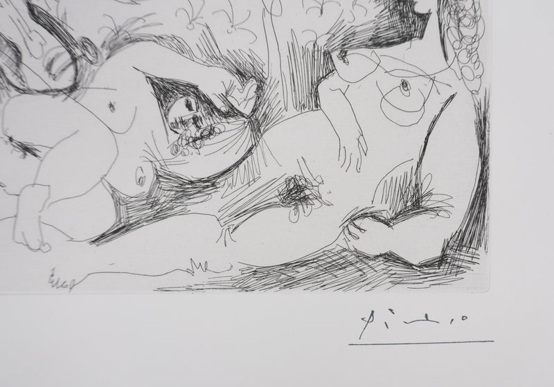 Pablo PICASSO : Les 156, Sérénade au bordel, Gravure originale signée