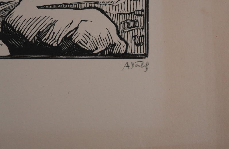 André VAHL : Retour de moisons, Gravure originale signée