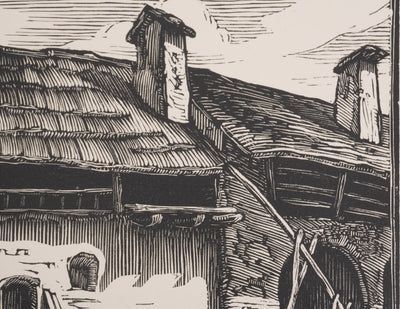 André VAHL : Retour de moisons, Gravure originale signée