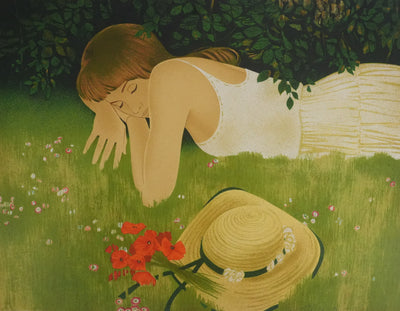 Yves GANNE : Un bel après-midi, Lithographie originale signée