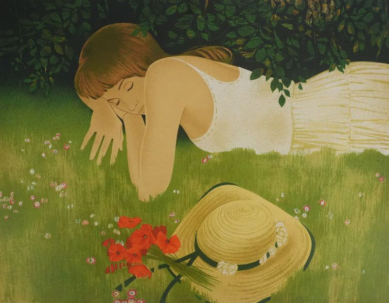 Yves GANNE : Un bel après-midi, Lithographie originale signée