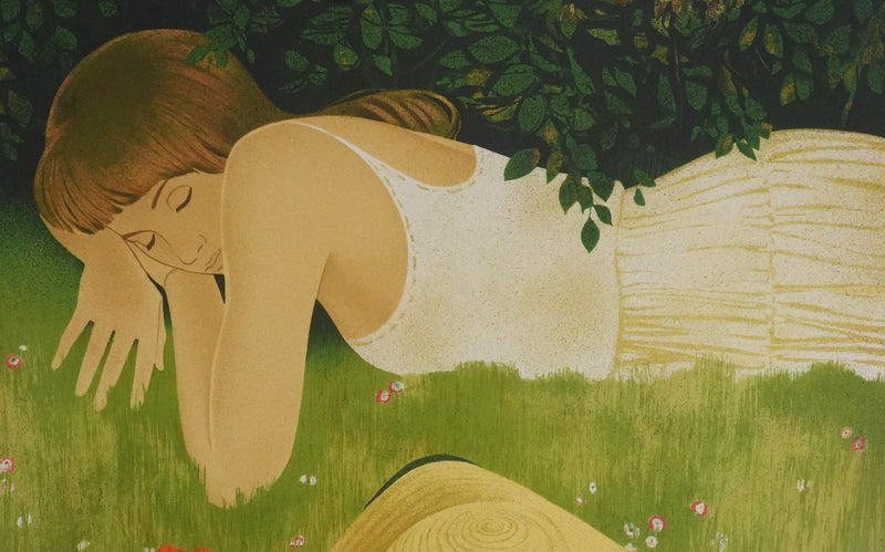 Yves GANNE : Un bel après-midi, Lithographie originale signée