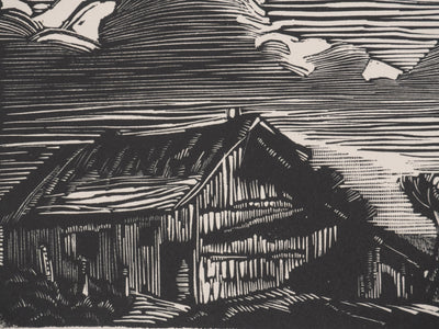Suzanne von HOTTIER-VAHL : Le cabanon, Gravure originale signée