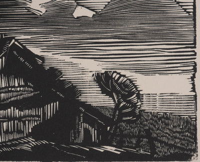 Suzanne von HOTTIER-VAHL : Le cabanon, Gravure originale signée