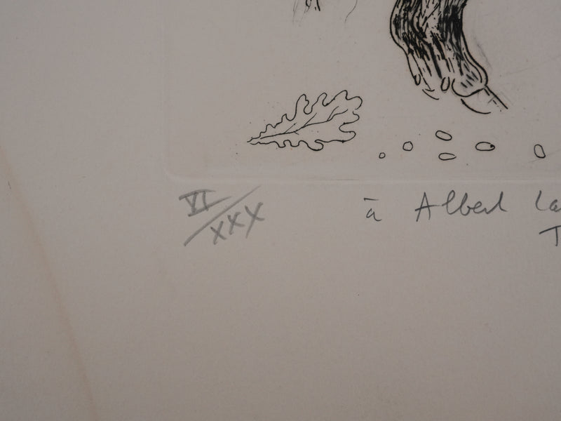 Jacques BIRR : Le sanglier, Gravure originale signée