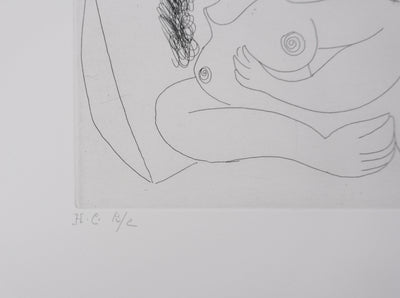 Pablo PICASSO : Les 156, Odalisque au coussin, Gravure originale signée