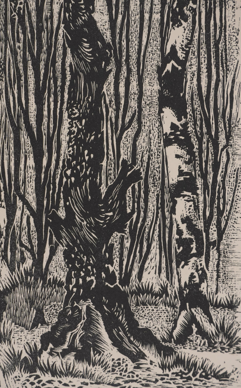 Robert TRAUT : La forêt, Gravure originale signée