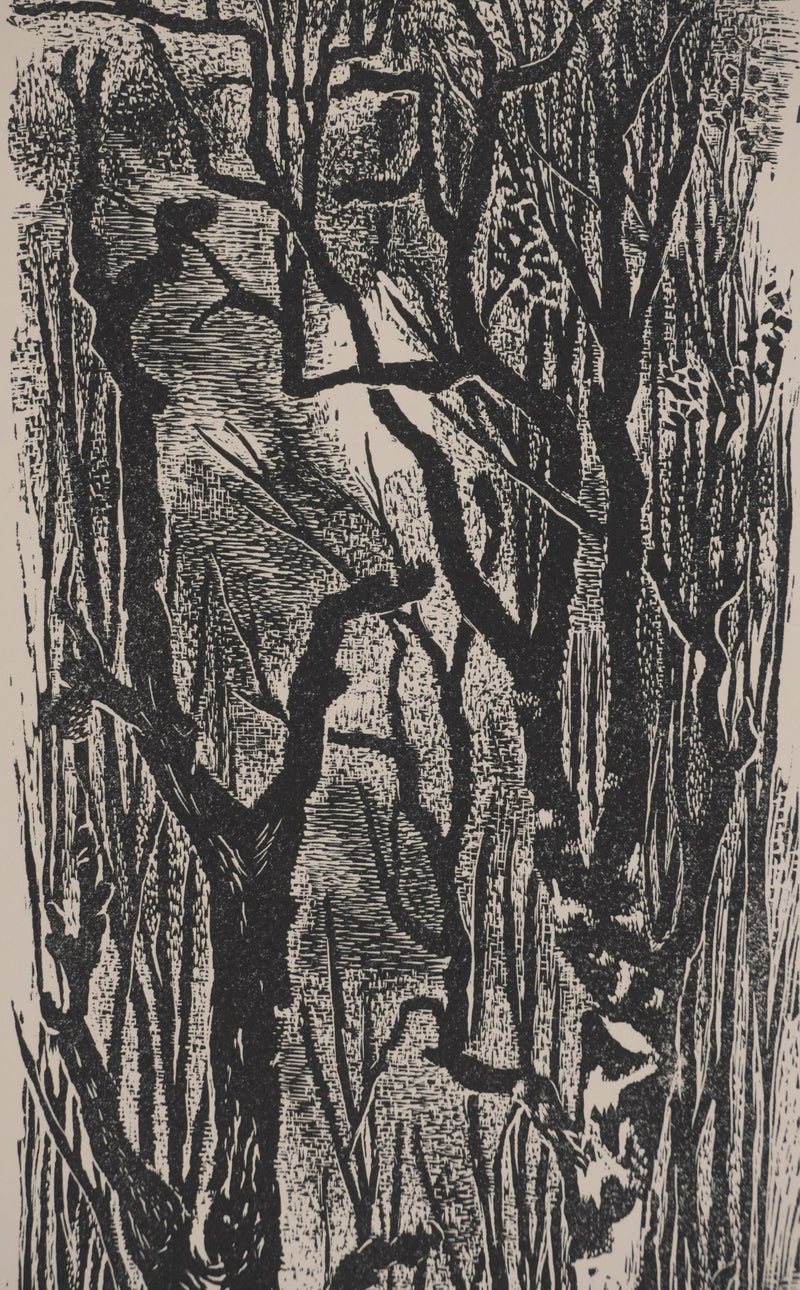 Robert TRAUT : La forêt, Gravure originale signée