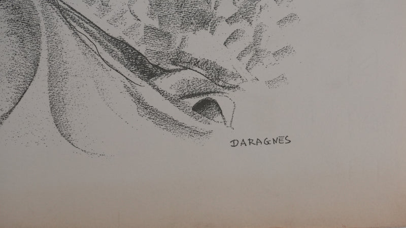 Jean-Gabriel DARAGNES : Palais italien, Lithographie originale signée