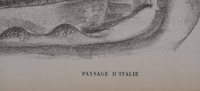 Jean-Gabriel DARAGNES : Palais italien, Lithographie originale signée