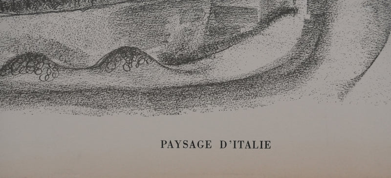 Jean-Gabriel DARAGNES : Palais italien, Lithographie originale signée