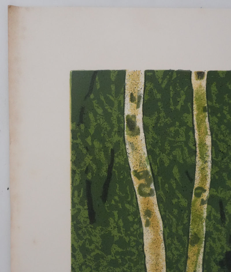 Yves GANNE : Le coquelicot dans les mains, Lithographie originale signée