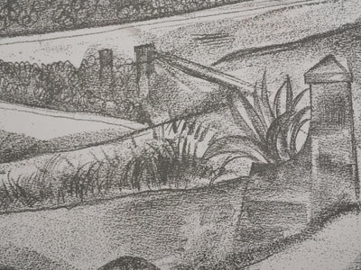 Jean-Gabriel DARAGNES : Palais italien, Lithographie originale signée