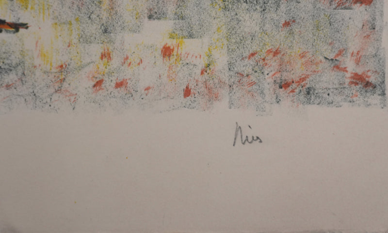 Jean DRIES : Les voiliers, Lithographie originale signée