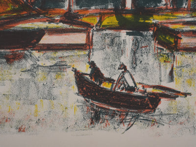 Jean DRIES : Les voiliers, Lithographie originale signée
