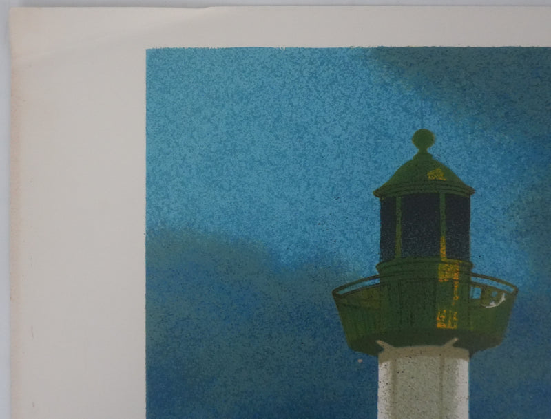 Yves GANNE : La jetée à Deauville, Lithographie originale signée