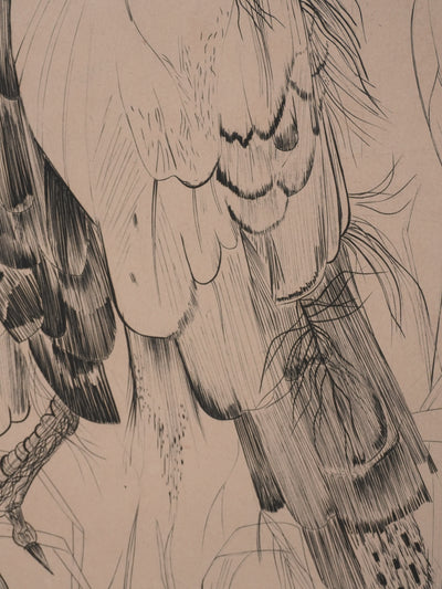Yvette MELLIER : La perdrix, Gravure originale signée