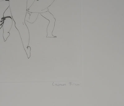 Léonor FINI : La danse des jeunes filles (noir), Gravure originale signée