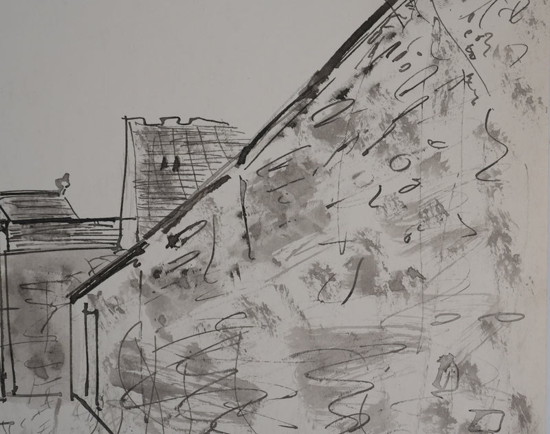 Jacques BIRR : La ferme du château, Dessin original signé
