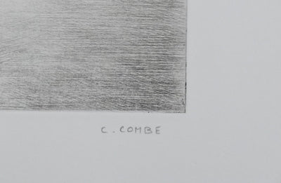Camille COMBE : Le soleil étoile la mer, Gravure originale signée