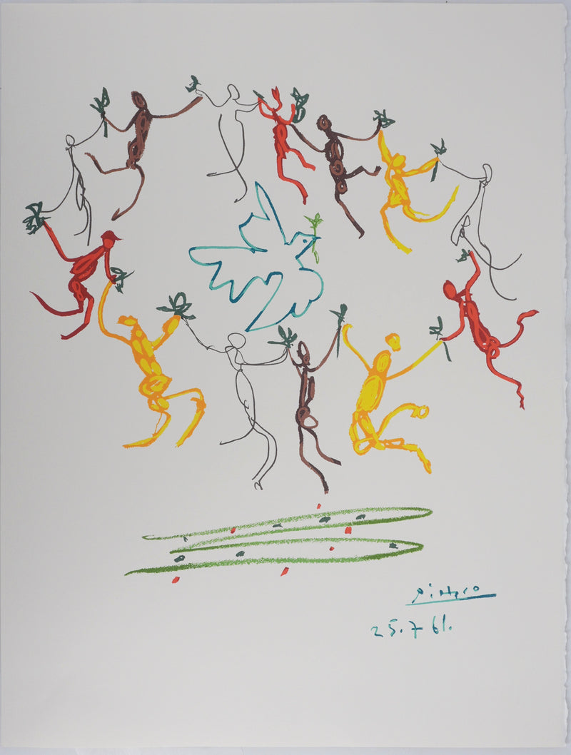 Pablo PICASSO: Dance of Peace, Round of Youth, Signed Lithograph