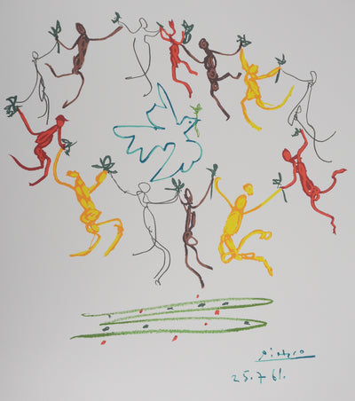 Pablo PICASSO: Dance of Peace, Round of Youth, Signed Lithograph