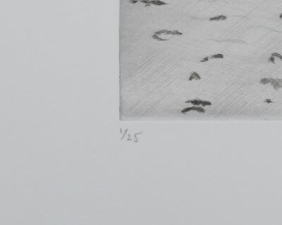Camille COMBE : Au bout de l'île, Gravure originale signée