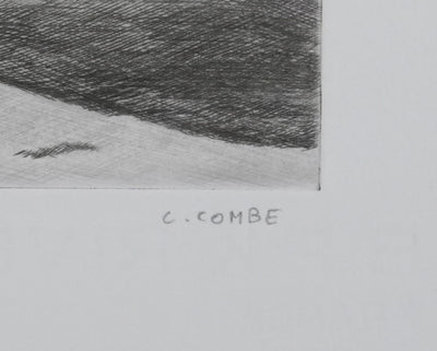 Camille COMBE : Au bout de l'île, Gravure originale signée