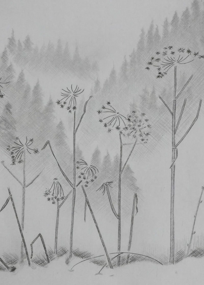 Camille COMBE : Au hasard du chemin, Gravure originale signée