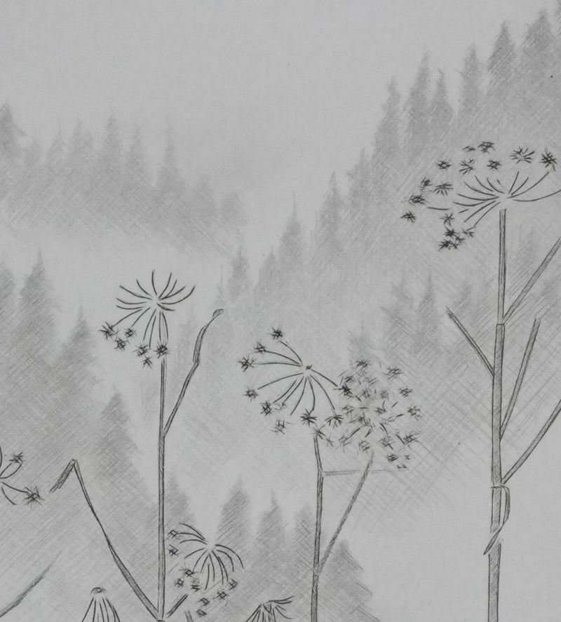 Camille COMBE : Au hasard du chemin, Gravure originale signée