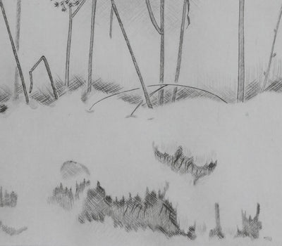 Camille COMBE : Au hasard du chemin, Gravure originale signée