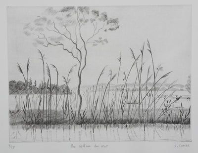 Camille COMBE : Au rythme du vent, Gravure originale signée