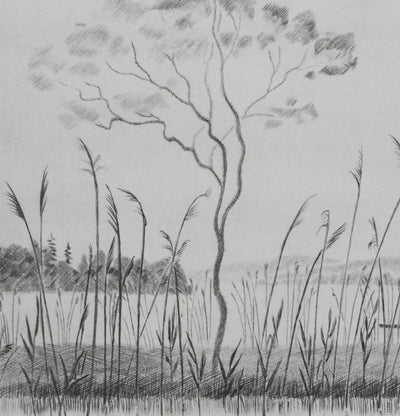 Camille COMBE : Au rythme du vent, Gravure originale signée