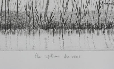 Camille COMBE : Au rythme du vent, Gravure originale signée