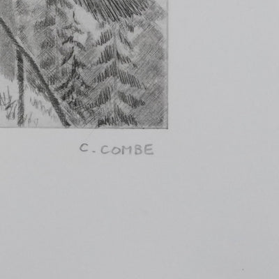Camille COMBE : Le sentier des gentianes, Gravure originale signée
