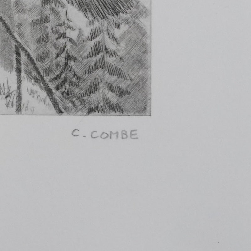 Camille COMBE : Le sentier des gentianes, Gravure originale signée
