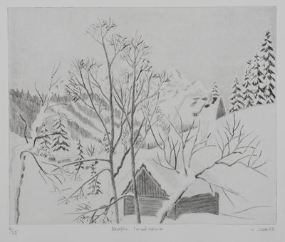 Camille COMBE : Matin lumineux, Gravure originale signée