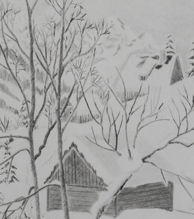 Camille COMBE : Matin lumineux, Gravure originale signée