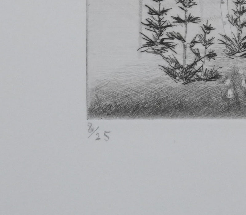 Camille COMBE : Printemps, Gravure originale signée