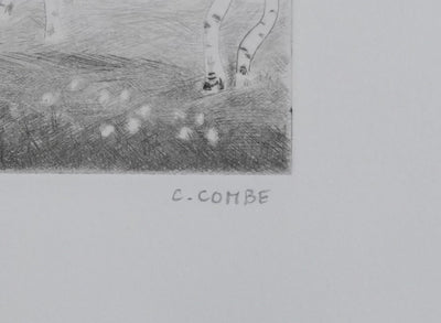 Camille COMBE : Printemps, Gravure originale signée