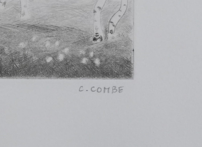 Camille COMBE : Printemps, Gravure originale signée