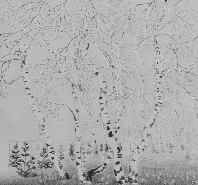 Camille COMBE : Printemps, Gravure originale signée