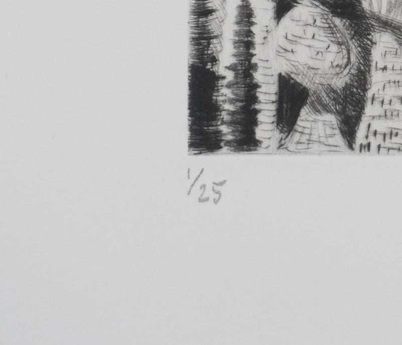 Camille COMBE : Au coeur de la terre, Gravure originale signée