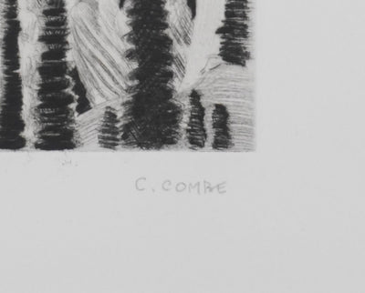 Camille COMBE : Au coeur de la terre, Gravure originale signée