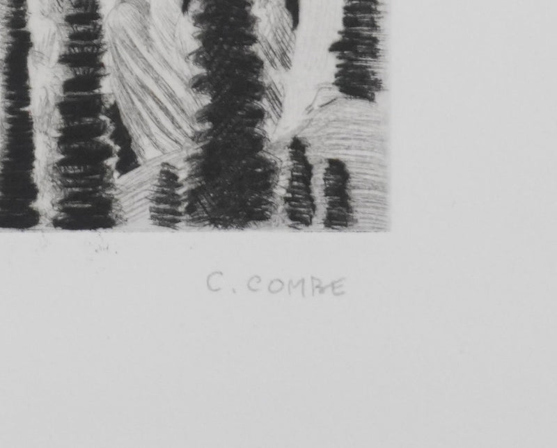 Camille COMBE : Au coeur de la terre, Gravure originale signée