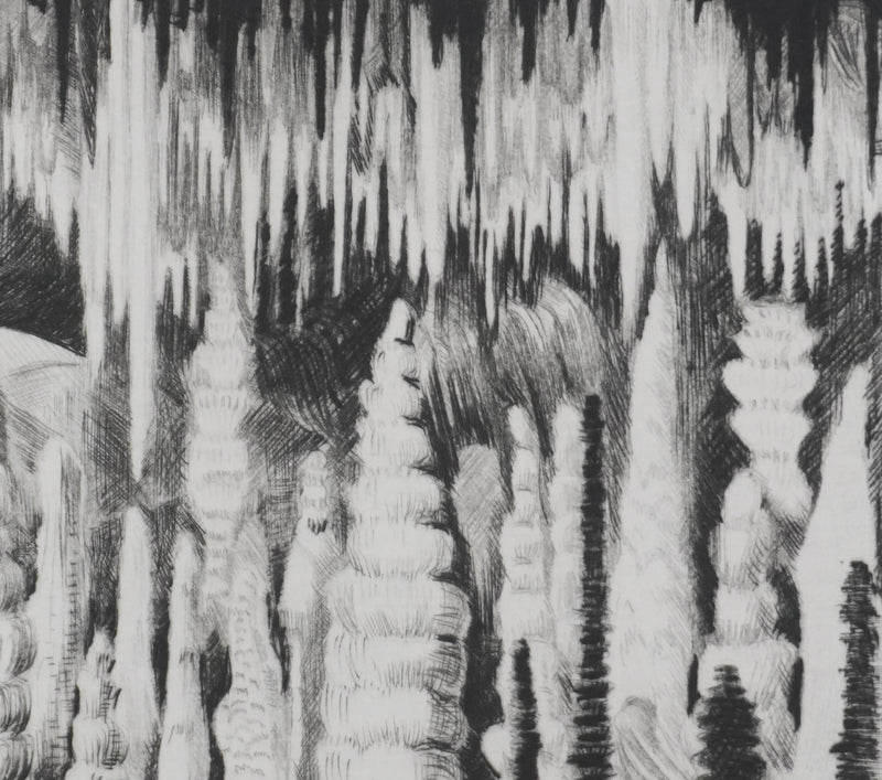 Camille COMBE : Au coeur de la terre, Gravure originale signée