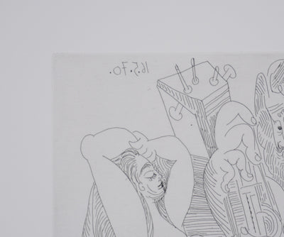 Pablo PICASSO : Les 156, Plaisanterie sur une série de peintures célèbres de Titien…, Gravure originale signée