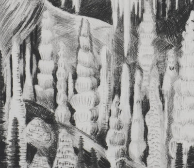 Camille COMBE : Au coeur de la terre, Gravure originale signée
