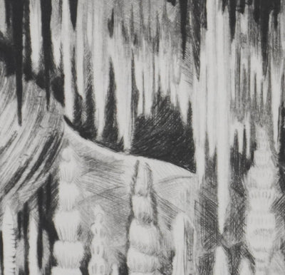 Camille COMBE : Au coeur de la terre, Gravure originale signée